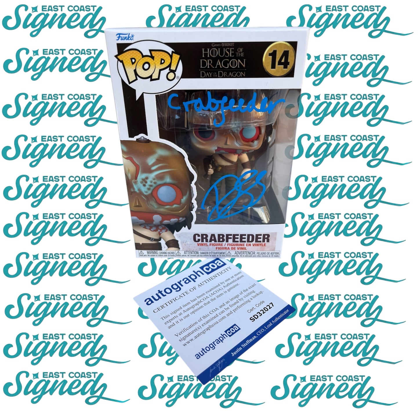 Daniel Scott -Smith signed House of the Dragon Crabfeeder Funko pop #14