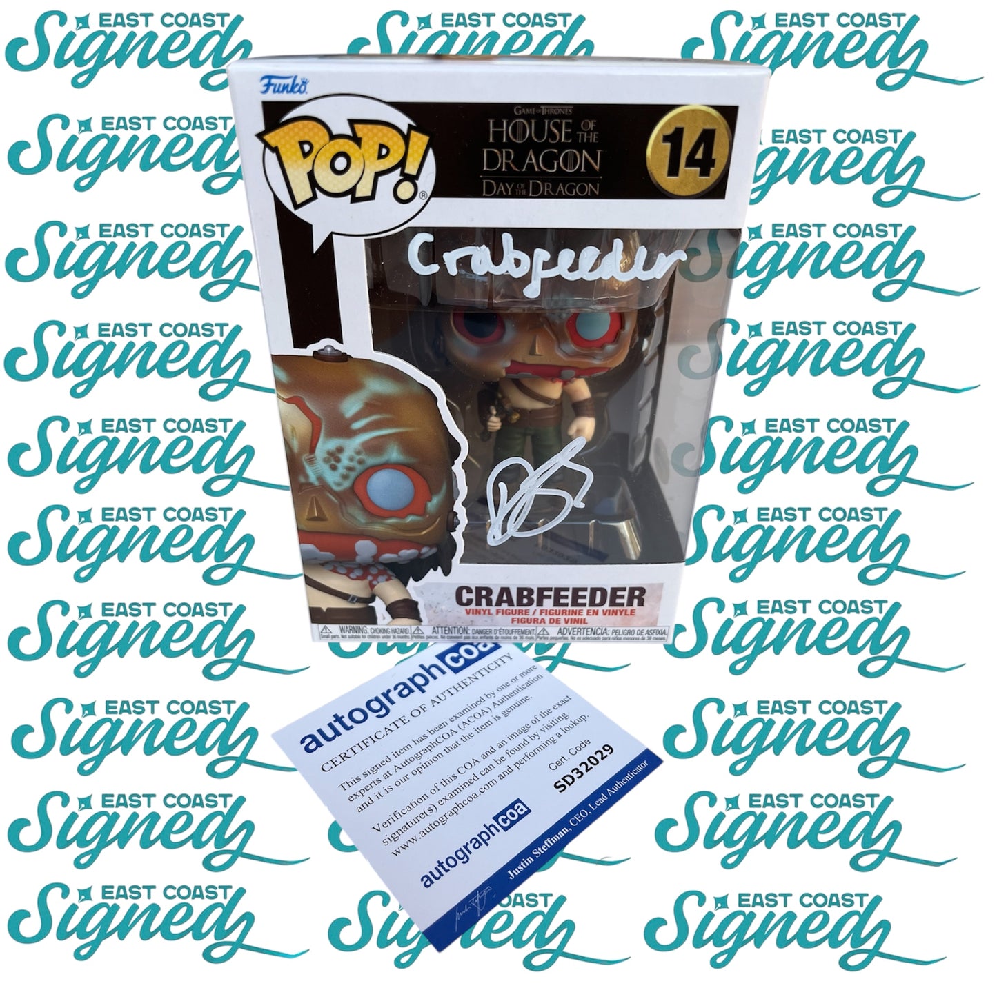Daniel Scott -Smith signed House of the Dragon Crabfeeder Funko pop #14