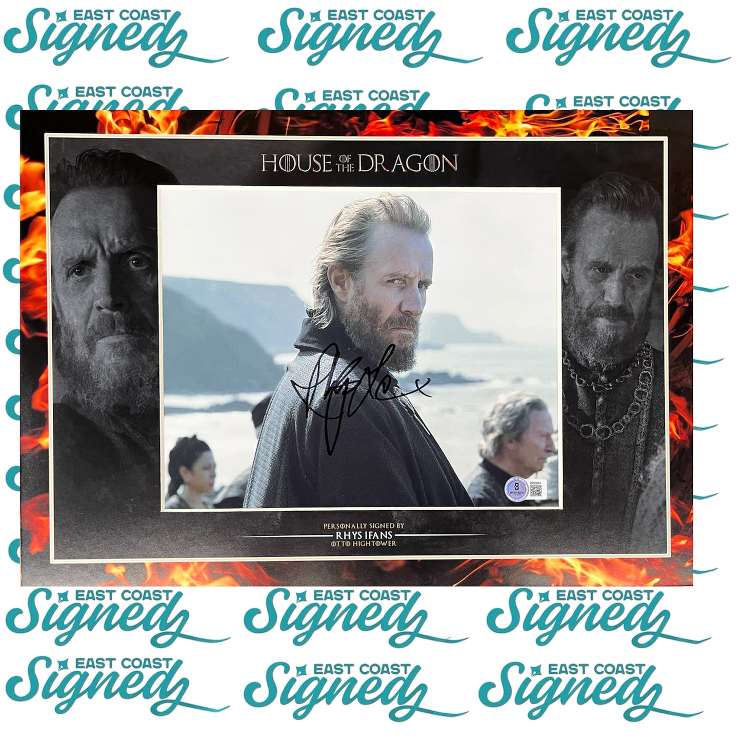 Rhys Ifans - House of the Dragon Signed 8x10 photo in A3 bespoke Mount design with Beckett Authentication