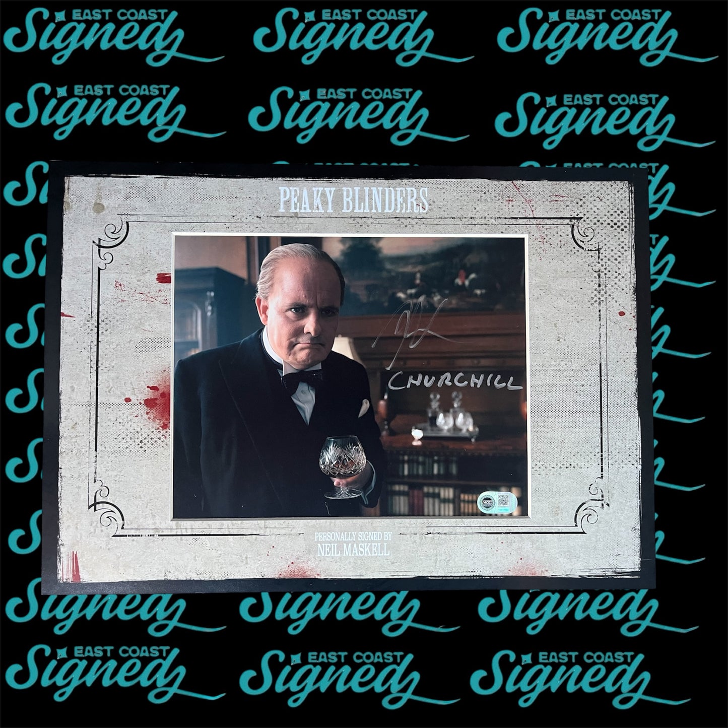 Neil Maskell signed Peaky Blinders 8x10 photo in bespoke A3 Mount design ACG Authentication
