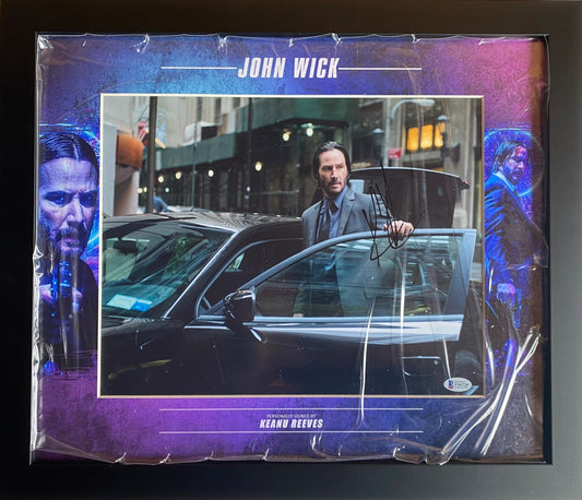 Keanu Reeves - John Wick signed 11x14 Mounted and Framed Beckett Authentication