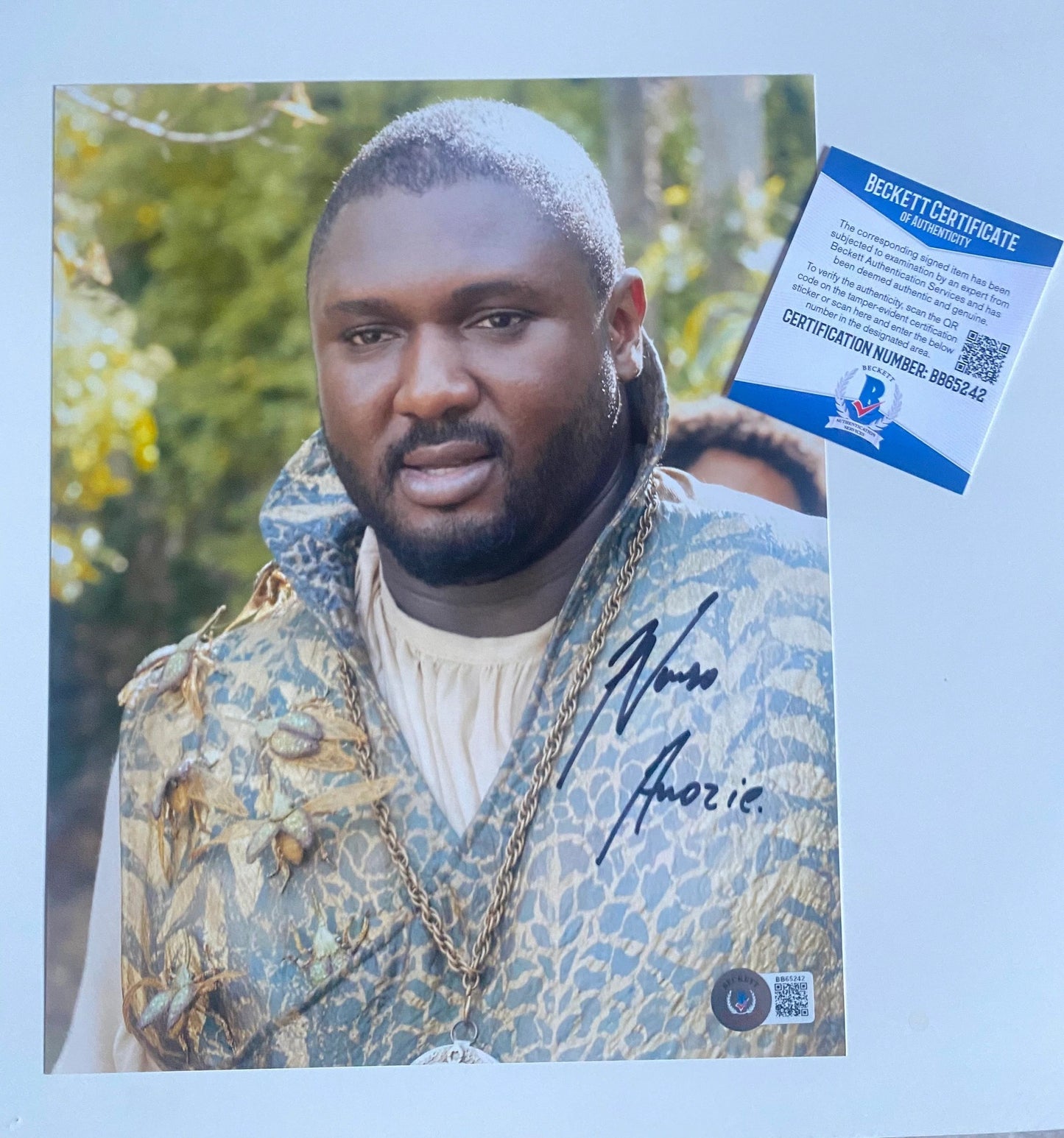 Nonso Anozie Game of thrones signed 8x10 - Beckett Authenticated