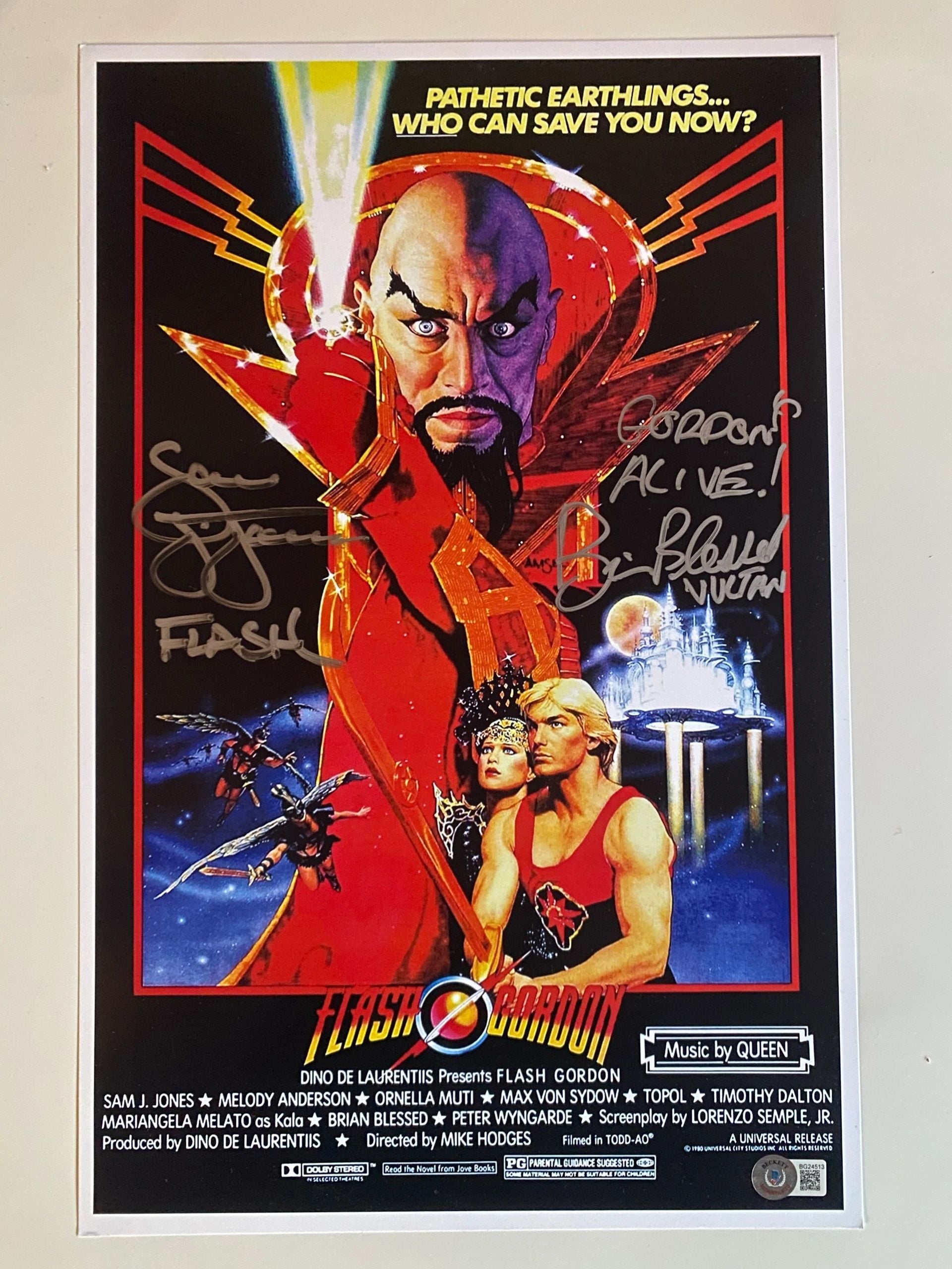 Duel signed Flash Gordon 11x17 poster Beckett Authenticated