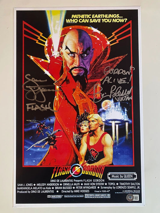 Duel signed Flash Gordon 11x17 poster Beckett Authenticated