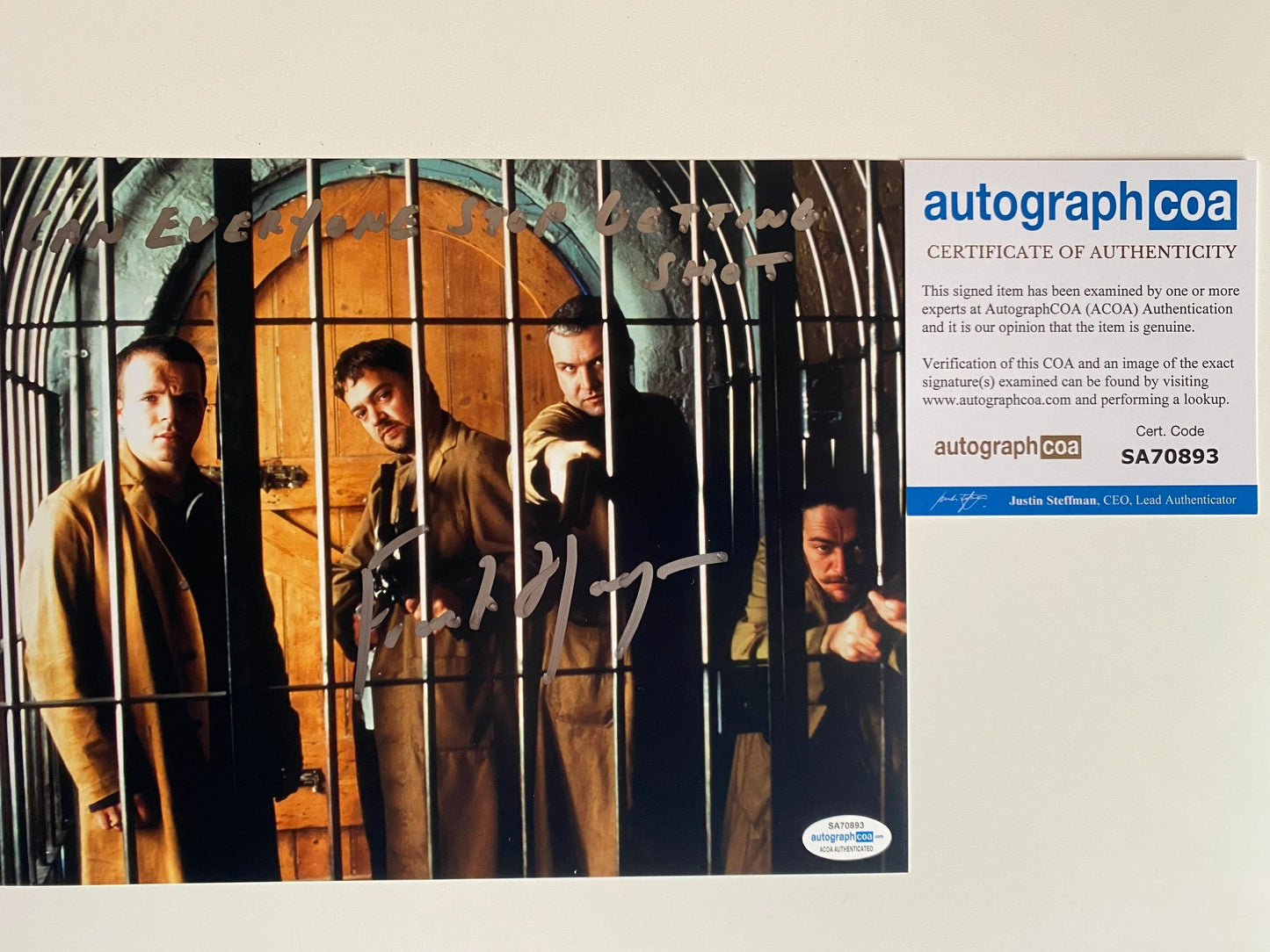 Frank Harper - Lock Stock and two smoking Barrels signed 10x8 ACOA Authentication