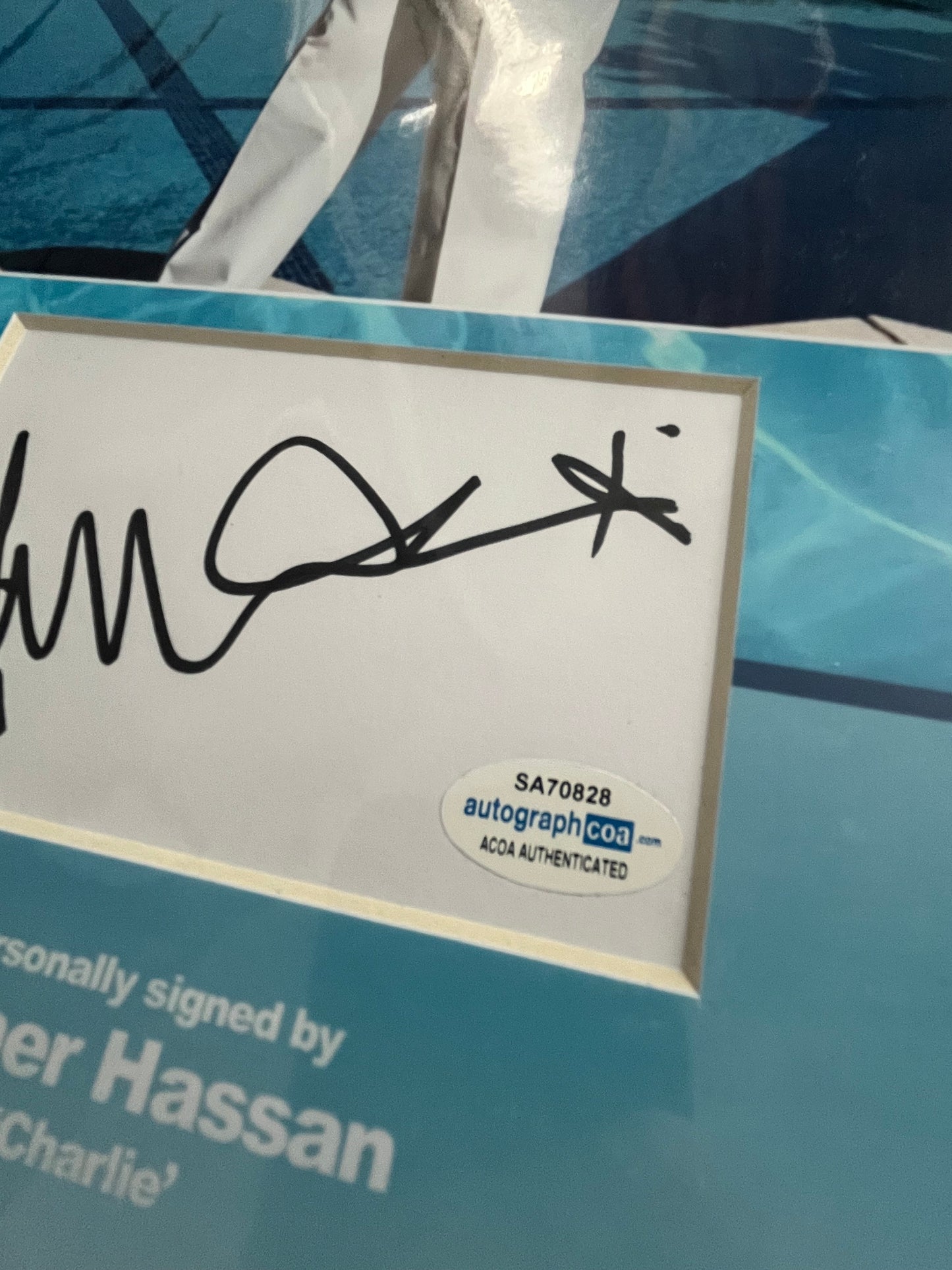 Tamer Hassan signed and Mounted white card The Business ACOA Authenticated