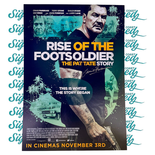 Jamie Foreman signed A3 Rise of the foot solider The Pat Tate Story poster