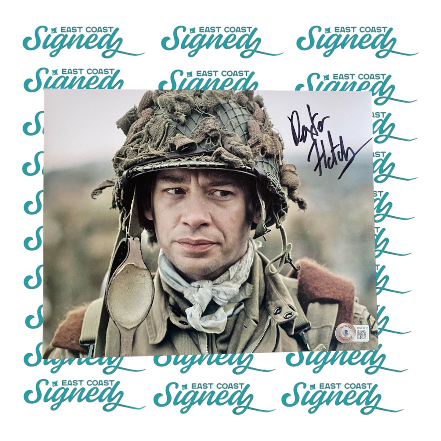 Dexter Fletcher signed 8x10 Band of Brothers Photo Beckett Authentication