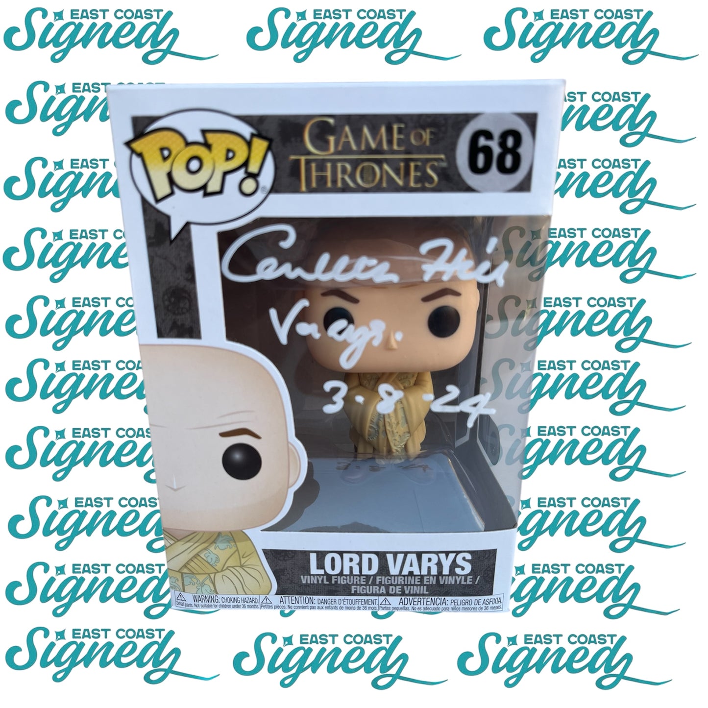 Conleth hill signed Game of Thrones Lord Varys Funko Pop #68