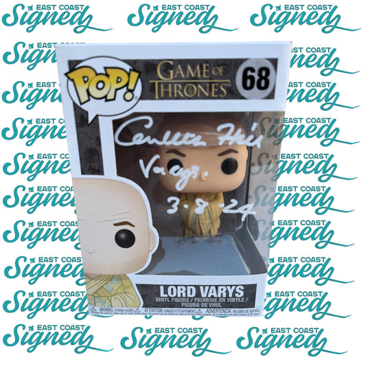Conleth hill signed Game of Thrones Lord Varys Funko Pop #68