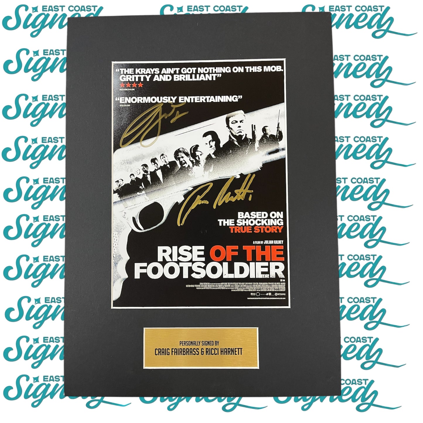 Rise of the Footsoldier signed poster Mounted with Gold Plaque