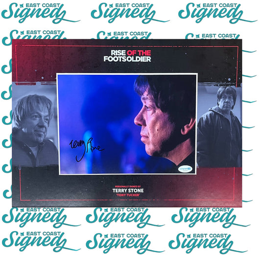 Rise of the Footsoldier signed Terry Stone photo mounted with ACOA Authentication