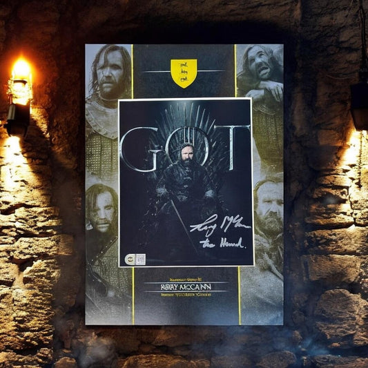 Rory McCann signed and Mounted 8x10 Game of thrones Photo SWAU Authentication