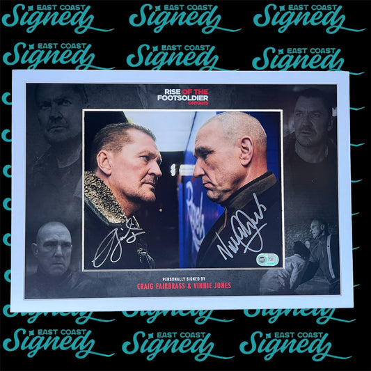 Rise of the Footsoldier Origins signed Vinnie Jones & Craig Fairbrass 8x10 photo mounted with ACG Authentication