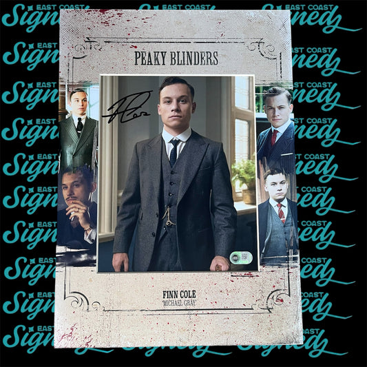 Finn Cole signed Peaky Blinders 8x10 photo in bespoke A3 Mount design ACG Authentication