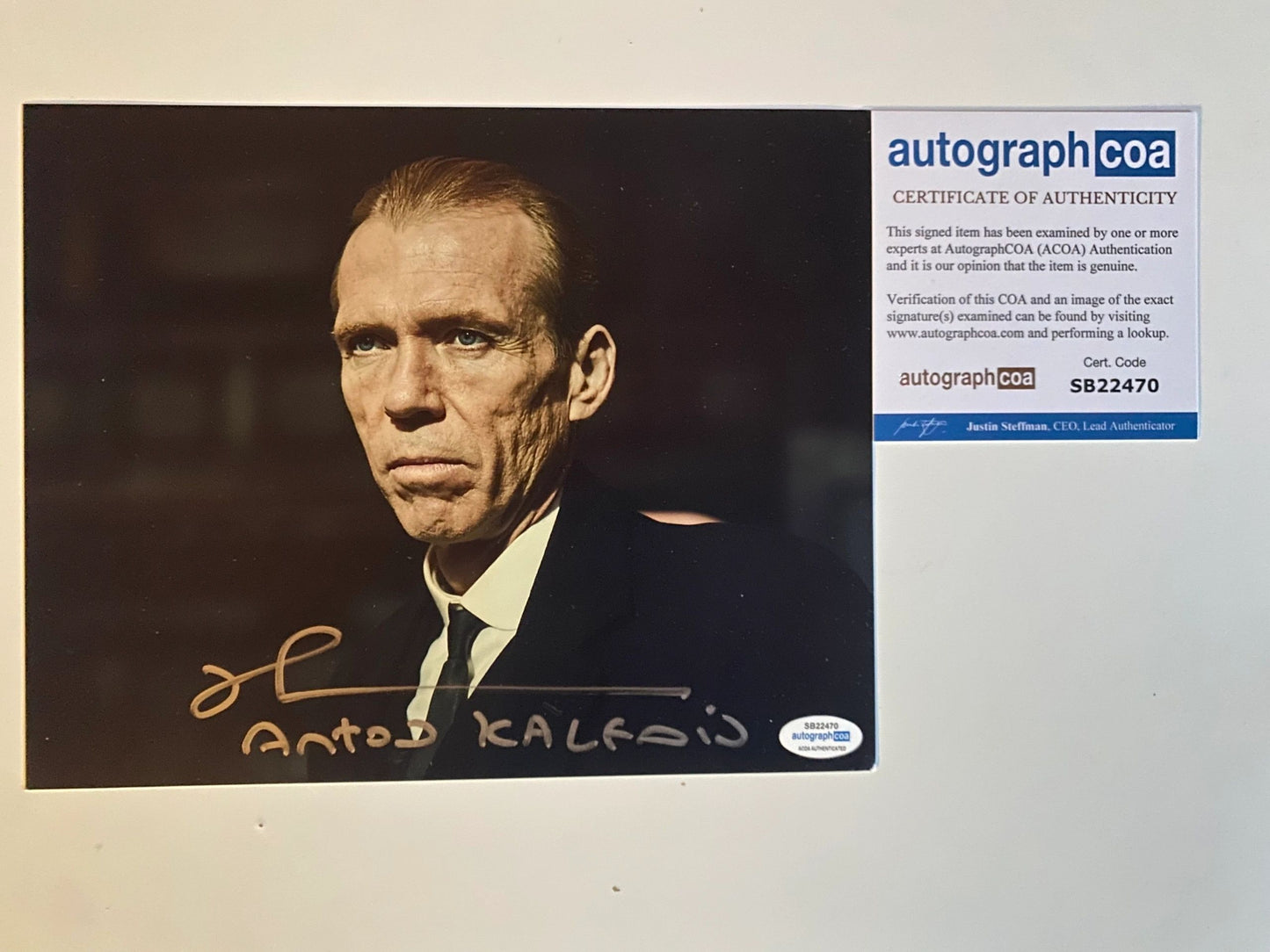 Richard Brake - Peaky Blinders signed 10X8 - ACOA Authentication