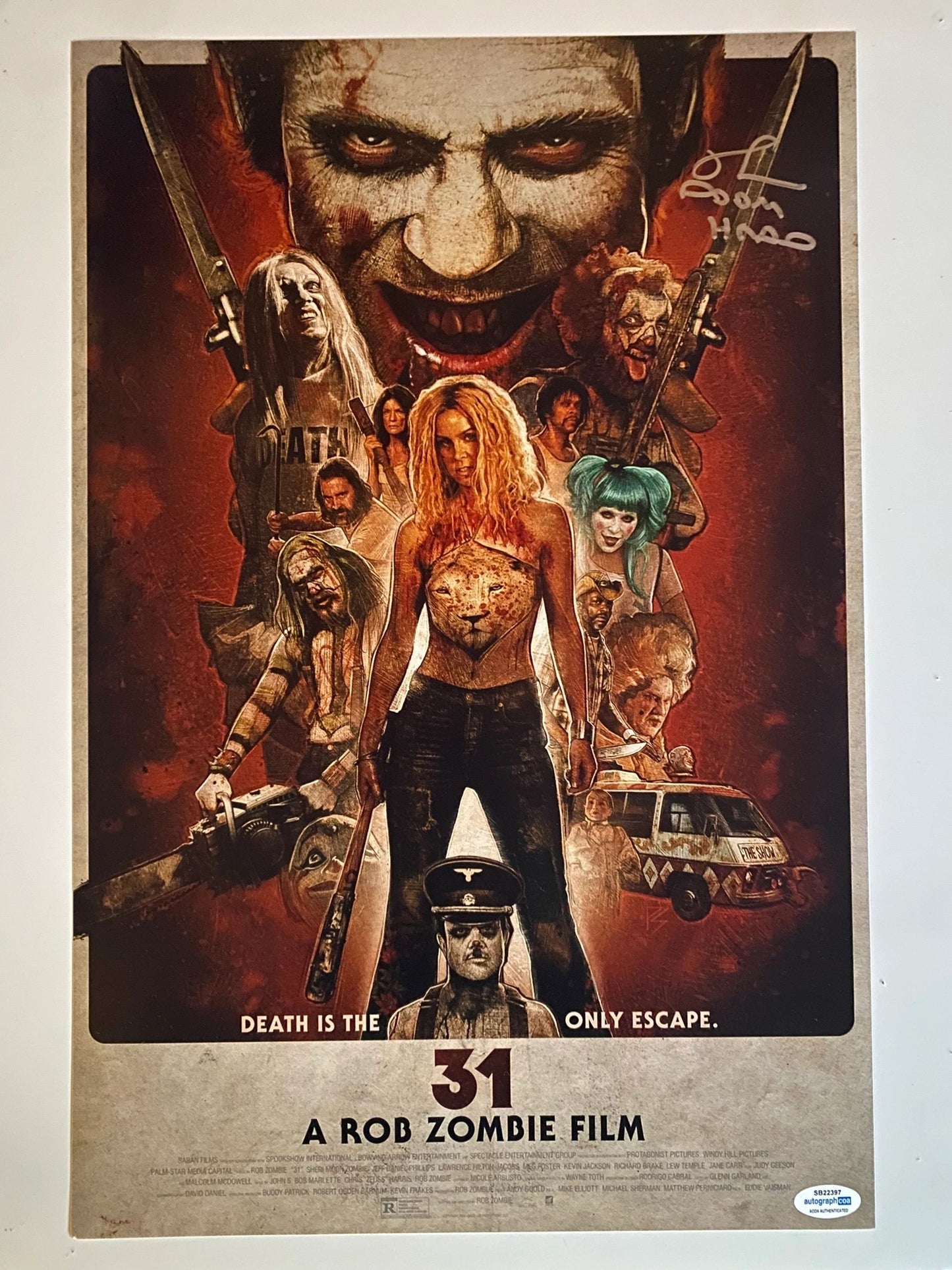 Richard Brake - 31 signed 12x18 ACOA Authenticated